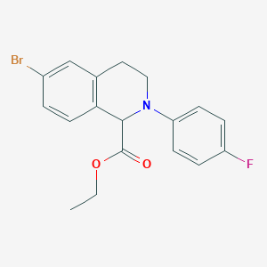 Ethyl 2-(4-fluoro-phenyl)-6-bromo-1,2,3,4-tetrahydro-isoquinoline-1-carboxylate