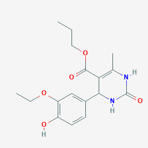 Propyl 4-(3-ethoxy-4-hydroxyphenyl)-6-methyl-2-oxo-1,2,3,4-tetrahydropyrimidine-5-carboxylate