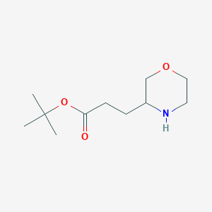 molecular formula C11H21NO3 B1504040 Tert-butyl 3-(morpholin-3-YL)propanoate CAS No. 885274-03-3