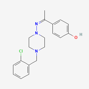 4-{(1Z)-N-[4-(2-chlorobenzyl)piperazin-1-yl]ethanimidoyl}phenol