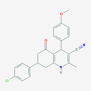 7-(4-Chlorophenyl)-4-(4-methoxyphenyl)-2-methyl-5-oxo-1,4,5,6,7,8-hexahydroquinoline-3-carbonitrile