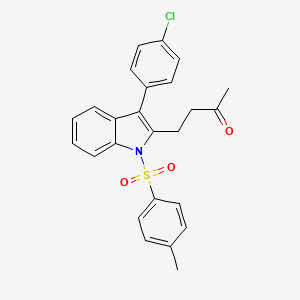 4-{3-(4-chlorophenyl)-1-[(4-methylphenyl)sulfonyl]-1H-indol-2-yl}butan-2-one