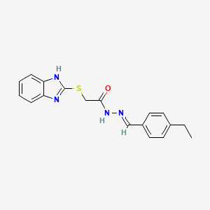 2-(1H-benzimidazol-2-ylsulfanyl)-N'-[(E)-(4-ethylphenyl)methylidene]acetohydrazide