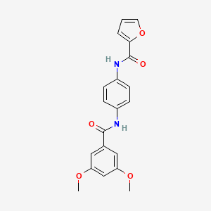 molecular formula C20H18N2O5 B15040480 N-(4-{[(3,5-dimethoxyphenyl)carbonyl]amino}phenyl)furan-2-carboxamide 