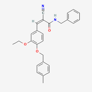 (2Z)-N-benzyl-2-cyano-3-{3-ethoxy-4-[(4-methylbenzyl)oxy]phenyl}prop-2-enamide