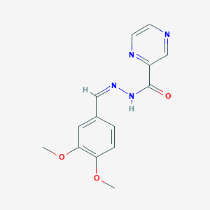 N'-[(Z)-(3,4-dimethoxyphenyl)methylidene]pyrazine-2-carbohydrazide