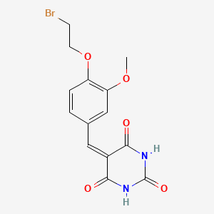 2,4,6(1H,3H,5H)-Pyrimidinetrione, 5-[[4-(2-bromoethoxy)-3-methoxyphenyl]methylene]-