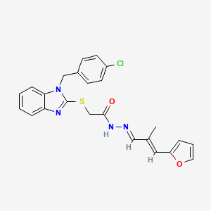 2-{[1-(4-Chlorobenzyl)-1H-benzimidazol-2-YL]sulfanyl}-N'-[(E,2E)-3-(2-furyl)-2-methyl-2-propenylidene]acetohydrazide