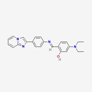 5-(diethylamino)-2-[(E)-{[4-(imidazo[1,2-a]pyridin-2-yl)phenyl]imino}methyl]phenol