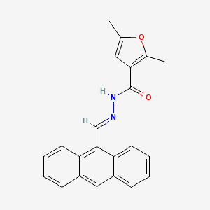 N'-[(E)-anthracen-9-ylmethylidene]-2,5-dimethylfuran-3-carbohydrazide