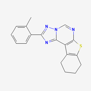 2-(2-Methylphenyl)-8,9,10,11-tetrahydro[1]benzothieno[3,2-e][1,2,4]triazolo[1,5-c]pyrimidine