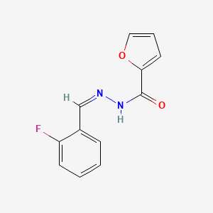 molecular formula C12H9FN2O2 B15040685 N'-[(Z)-(2-fluorophenyl)methylidene]furan-2-carbohydrazide 