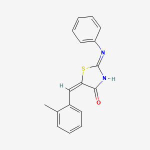 molecular formula C17H14N2OS B15040689 5-(2-Methylbenzylidene)-2-(phenylimino)-1,3-thiazolidin-4-one 