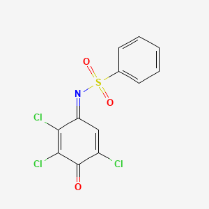 (E)-N-(2,3,5-trichloro-4-oxocyclohexa-2,5-dien-1-ylidene)benzenesulfonamide