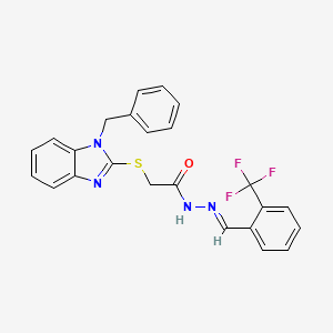 2-[(1-benzyl-1H-benzimidazol-2-yl)sulfanyl]-N'-{(E)-[2-(trifluoromethyl)phenyl]methylidene}acetohydrazide