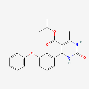 Propan-2-yl 6-methyl-2-oxo-4-(3-phenoxyphenyl)-1,2,3,4-tetrahydropyrimidine-5-carboxylate