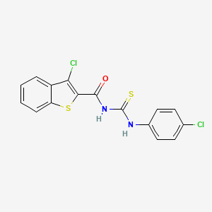 3-chloro-N-[(4-chlorophenyl)carbamothioyl]-1-benzothiophene-2-carboxamide