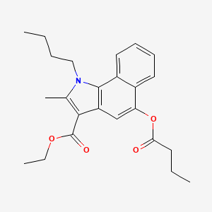 ethyl 5-(butanoyloxy)-1-butyl-2-methyl-1H-benzo[g]indole-3-carboxylate