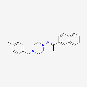 molecular formula C24H27N3 B15040824 4-(4-methylbenzyl)-N-[(E)-1-(2-naphthyl)ethylidene]-1-piperazinamine 