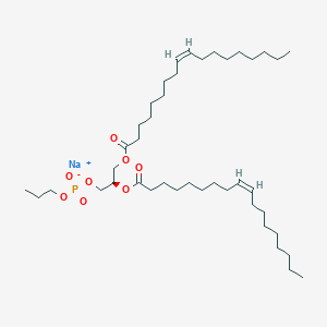 molecular formula C42H78NaO8P B1504083 Sodium (2R)-2,3-bis{[(9Z)-octadec-9-enoyl]oxy}propyl propyl phosphate CAS No. 384835-46-5