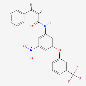 (2Z)-N-{3-nitro-5-[3-(trifluoromethyl)phenoxy]phenyl}-3-phenylprop-2-enamide