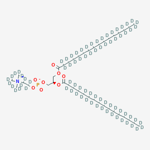 molecular formula C40H80NO8P B1504084 [(2R)-2,3-双(2,2,3,3,4,4,5,5,6,6,7,7,8,8,9,9,10,10,11,11,12,12,13,13,14,14,15,15,16,16,16-三十一氘十六烷酰氧基)丙基][1,1,2,2-四氘-2-[三(三氘甲基)氮杂阳离子基]乙基]磷酸盐 CAS No. 181041-62-3