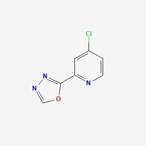 molecular formula C7H4ClN3O B1504088 4-Chloro-2-(1,3,4-oxadiazol-2-yl)pyridine CAS No. 758709-88-5