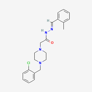 2-(4-(2-Chlorobenzyl)-1-piperazinyl)-N'-(2-methylbenzylidene)acetohydrazide