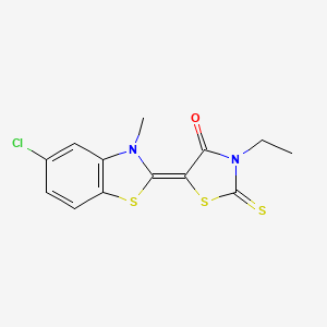 (5Z)-5-(5-chloro-3-methyl-1,3-benzothiazol-2(3H)-ylidene)-3-ethyl-2-thioxo-1,3-thiazolidin-4-one