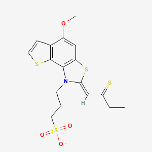 3-[(2Z)-5-methoxy-2-(2-thioxobutylidene)thieno[2,3-e][1,3]benzothiazol-1(2H)-yl]propane-1-sulfonate