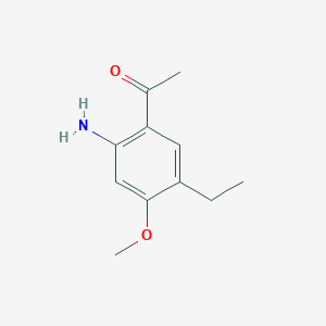 molecular formula C11H15NO2 B1504098 Ethanone, 1-(2-amino-5-ethyl-4-methoxyphenyl)- CAS No. 947691-62-5