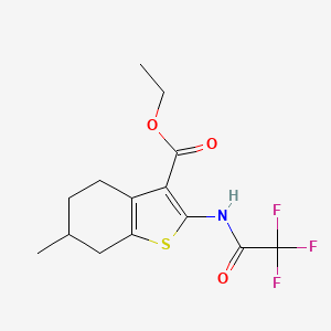 Ethyl 6-methyl-2-[(trifluoroacetyl)amino]-4,5,6,7-tetrahydro-1-benzothiophene-3-carboxylate