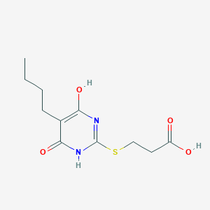 molecular formula C11H16N2O4S B15041095 3-(5-Butyl-4-hydroxy-6-oxo-1,6-dihydro-pyrimidin-2-ylsulfanyl)-propionic acid 