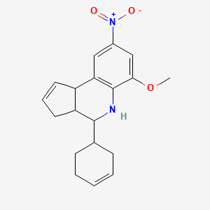 molecular formula C19H22N2O3 B15041110 4-cyclohex-3-en-1-yl-6-methoxy-8-nitro-3a,4,5,9b-tetrahydro-3H-cyclopenta[c]quinoline 