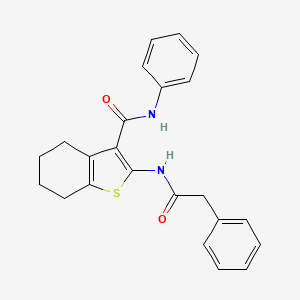 molecular formula C23H22N2O2S B15041125 N-phenyl-2-[(phenylacetyl)amino]-4,5,6,7-tetrahydro-1-benzothiophene-3-carboxamide 