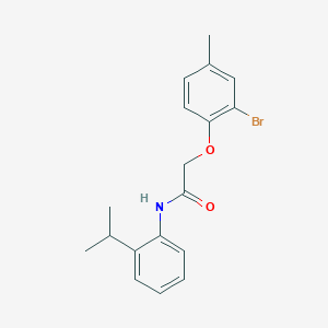 molecular formula C18H20BrNO2 B15041126 2-(2-bromo-4-methylphenoxy)-N-[2-(propan-2-yl)phenyl]acetamide 