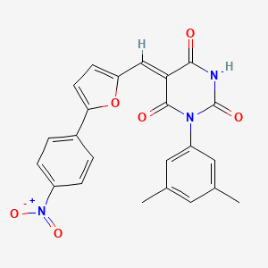 (5Z)-1-(3,5-dimethylphenyl)-2-hydroxy-5-{[5-(4-nitrophenyl)furan-2-yl]methylidene}pyrimidine-4,6(1H,5H)-dione