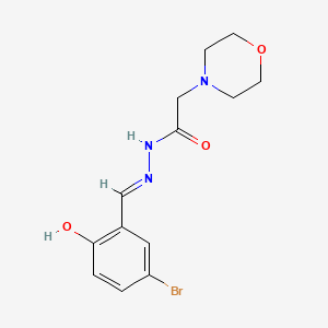 molecular formula C13H16BrN3O3 B15041140 N'-[(E)-(5-bromo-2-hydroxyphenyl)methylidene]-2-(morpholin-4-yl)acetohydrazide 