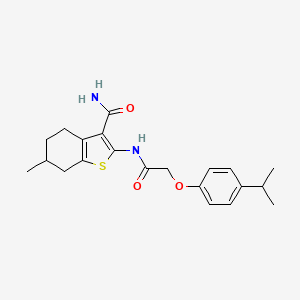 6-Methyl-2-({[4-(propan-2-yl)phenoxy]acetyl}amino)-4,5,6,7-tetrahydro-1-benzothiophene-3-carboxamide