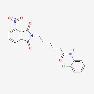 N-(2-chlorophenyl)-6-(4-nitro-1,3-dioxo-1,3-dihydro-2H-isoindol-2-yl)hexanamide