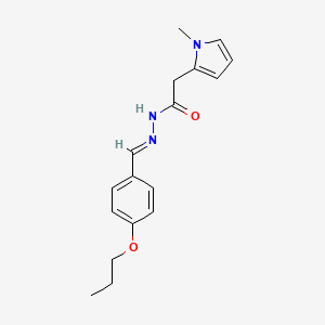 molecular formula C17H21N3O2 B15041176 2-(1-methyl-1H-pyrrol-2-yl)-N'-[(E)-(4-propoxyphenyl)methylidene]acetohydrazide 