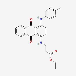 molecular formula C26H24N2O4 B15041183 3(9,10-Dioxo-4-P-tolylamino-9,10-2H-anthracen-1-ylamino)-propionic acid ET ester 