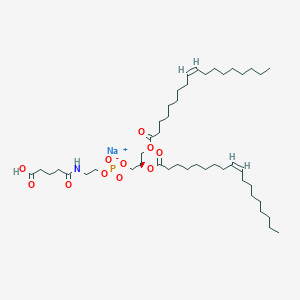 molecular formula C46H83NNaO11P B1504119 Sodium (2R)-2,3-bis{[(9Z)-octadec-9-enoyl]oxy}propyl 2-(4-carboxybutanamido)ethyl phosphate CAS No. 111516-02-0