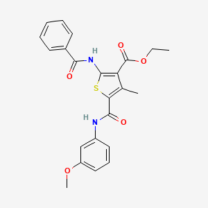 molecular formula C23H22N2O5S B15041209 Ethyl 2-benzamido-5-[(3-methoxyphenyl)carbamoyl]-4-methylthiophene-3-carboxylate 