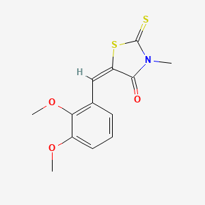 (5E)-5-[(2,3-dimethoxyphenyl)methylidene]-3-methyl-2-sulfanylidene-1,3-thiazolidin-4-one