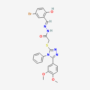 N'-[(E)-(5-bromo-2-hydroxyphenyl)methylidene]-2-{[5-(3,4-dimethoxyphenyl)-4-phenyl-4H-1,2,4-triazol-3-yl]sulfanyl}acetohydrazide