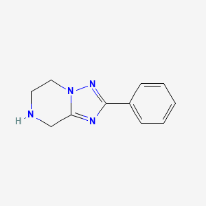 molecular formula C11H12N4 B1504124 2-Phenyl-5,6,7,8-tetrahydro-[1,2,4]triazolo[1,5-a]pyrazine 