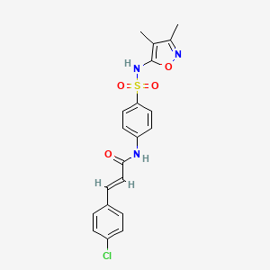 molecular formula C20H18ClN3O4S B15041240 (2E)-3-(4-chlorophenyl)-N-{4-[(3,4-dimethyl-1,2-oxazol-5-yl)sulfamoyl]phenyl}prop-2-enamide 