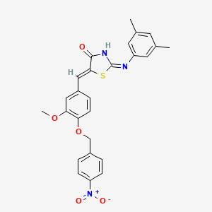 (2Z,5Z)-2-[(3,5-dimethylphenyl)imino]-5-{3-methoxy-4-[(4-nitrobenzyl)oxy]benzylidene}-1,3-thiazolidin-4-one