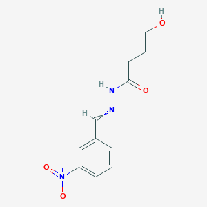 molecular formula C11H13N3O4 B15041262 4-Hydroxy-N'-[(3-nitrophenyl)methylidene]butanehydrazide CAS No. 330662-31-2